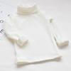 Mädchen Kinder Langarm Hoher Kragen T-Shirt Herbst Basic Oberteil