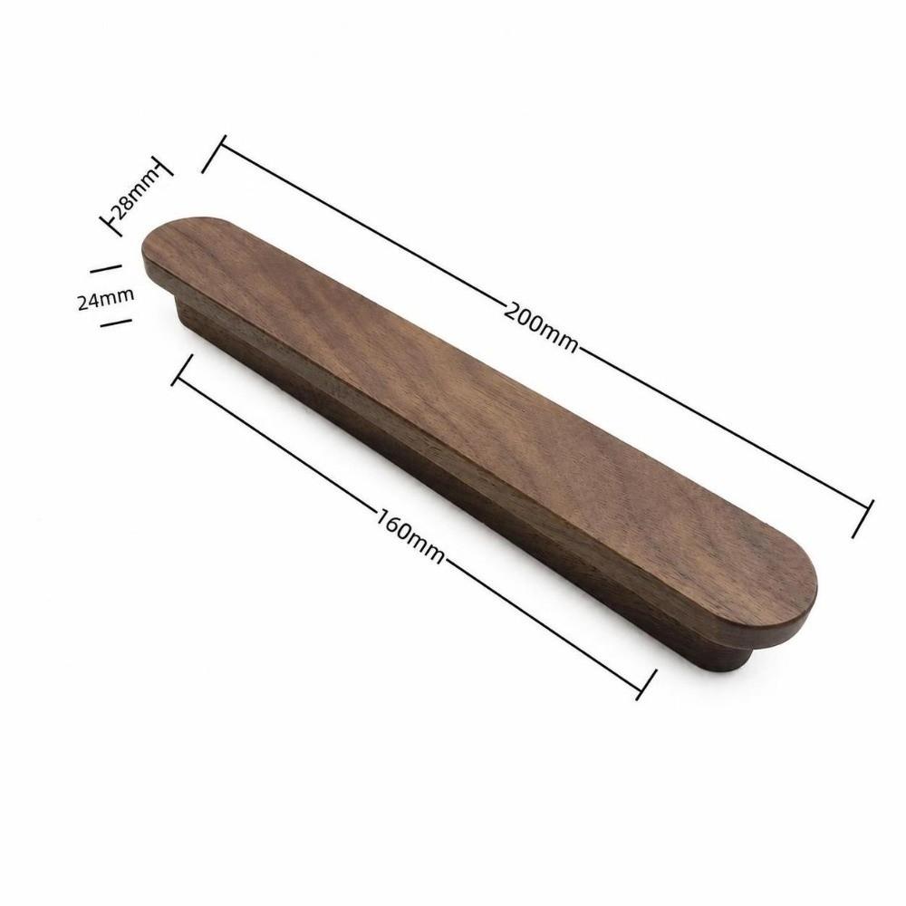 T-Shape Cabinet Handles Walnut Wood Wardrobe Handles New Kitchen Decoration Cupboard Wardrobe