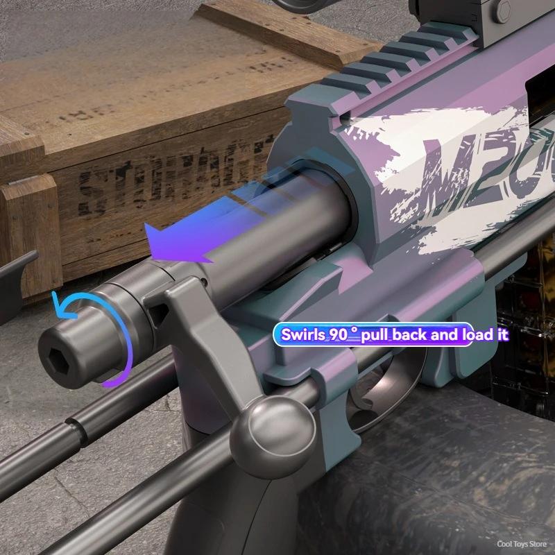 M200 Soft Bullet Sniper Rifle Toy Guns Realistic Gun Big Manual Shooting Blaster Airsoft Weapons Adults Boys Outdoor Games