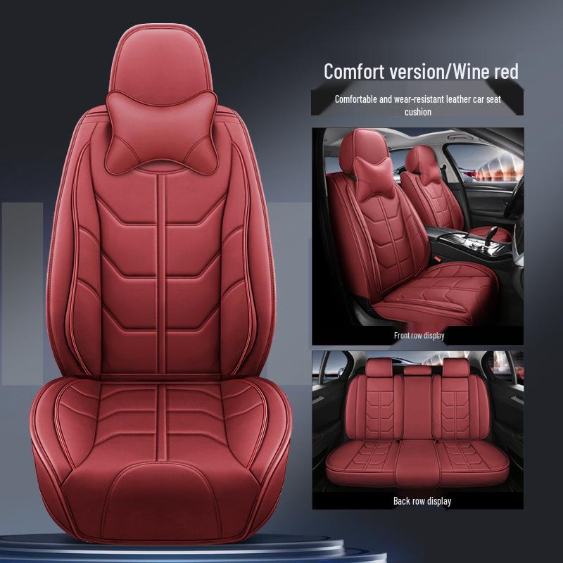 ZRV Fengshen AX7 Mach Edition Emgrand Thor Leather Car Seat Cushion - Universal Fit, Four Seasons, Eight-Pack Abs