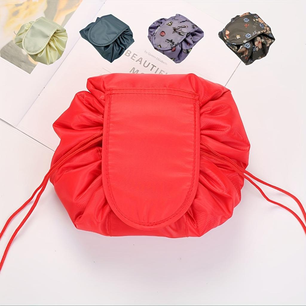 Five-Color Fashion Drawstring Makeup Pouch – Portable Travel Cosmetic Bag (Single Piece)