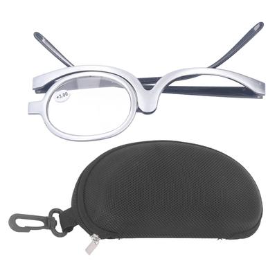 Vergrößerungs-Make-up-Brille Faltbare Einlinsen-Augen-Make-up-Brille für Frauen Großmutter +3.00