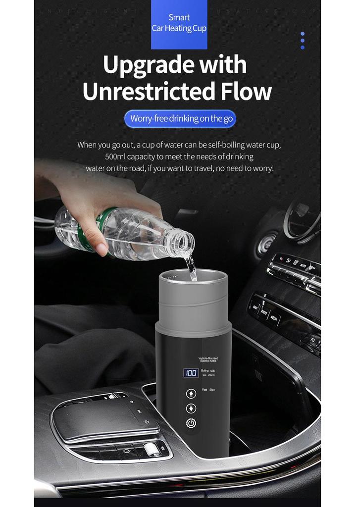 Universal 12V/24V Portable Multi-Functional Electric Heated Car Water Cup