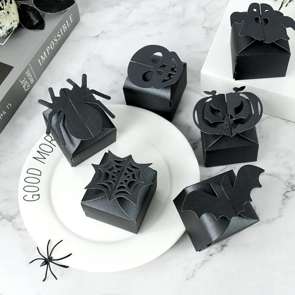 24pcs Spider/Pumpkin/Ghost Pattern Candy Packing Box Paper Cookie Boxes  Grocery Store