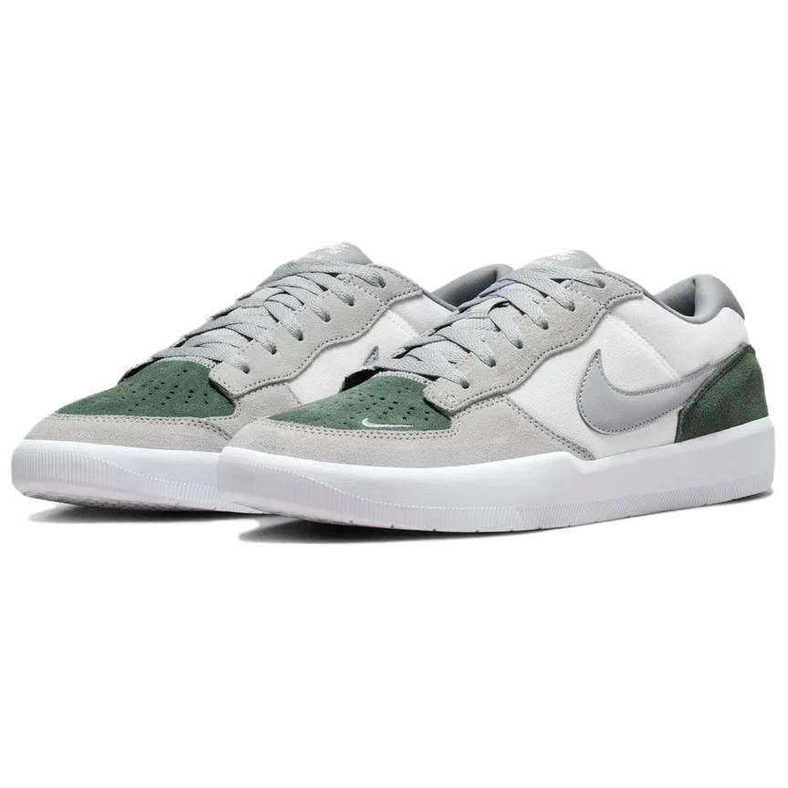 Nike SB Force 58 Textile, Leather Coverage Breathable Skateboard Shoes Men's Gray Green DV5477-105