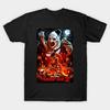 Men Black Print T-shirt Horror Terrifier Clown No-Cut Transfer Paper Print Cotton Tshirt