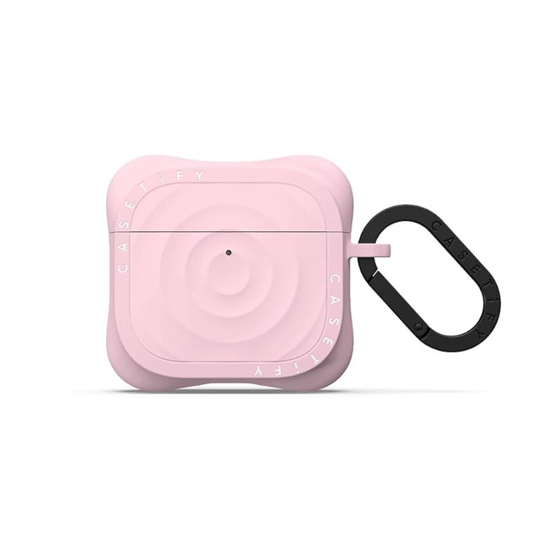 

CASETiFY wave silicon AirPods 4 case - primrose pink