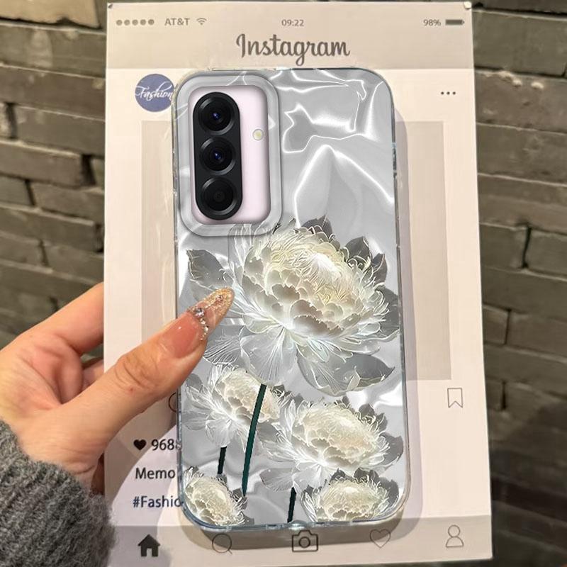 Bamboo Leaf Flower Girls Case For Samsung Galaxy A56 A16 A26 A36 A06 A55 A35 A25 A15 A12 A32 A54 S24 S25 S22 S23 FE Fundas Cover