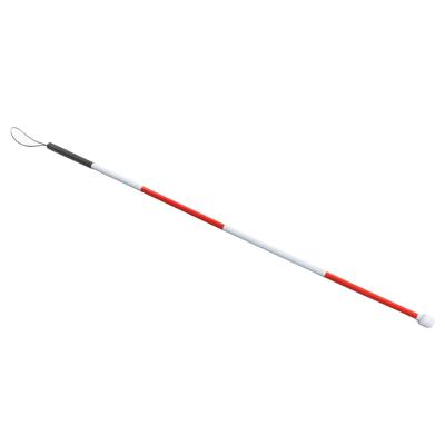 Folding Blind Cane Anti Slip Handle Red White Aluminium Light Weight Folding Walking Stick for