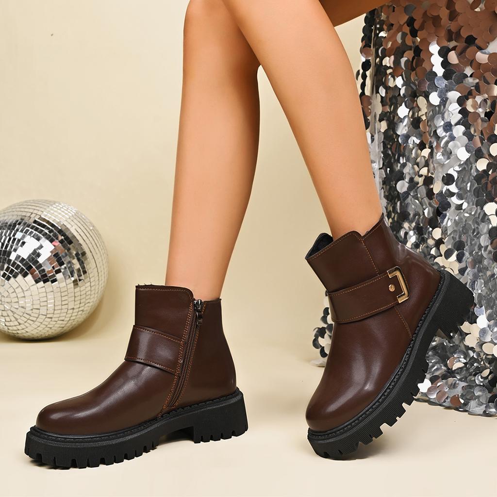 Winter Elegant Solid Color Sexy Thick Soled Riding Boots Fashionable New Comfortable Anti Slip Casual Work Boots For Women