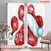 2pcs,2D Plane Printing Popular Curtain Panels Red Paw Polyester Fabric (without Rod) Decorations Outdoor Ldeal for Living Room &