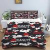 3D-Printed "Snoopy" Series Bedding Set with Cute Cartoon Patterns — Duvet Cover and Pillowcases Available for Customization