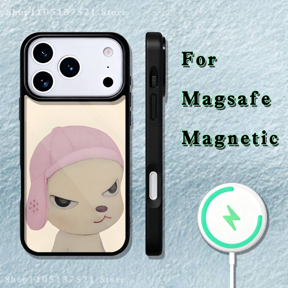 Cute Y-Yoshitomo N-Nara Phone Case  For iPhone 17,16,15,14,13,12,11,Pro,Max,Plus,Mini,SE4,E Magnetic Magsafe Wireless Charging