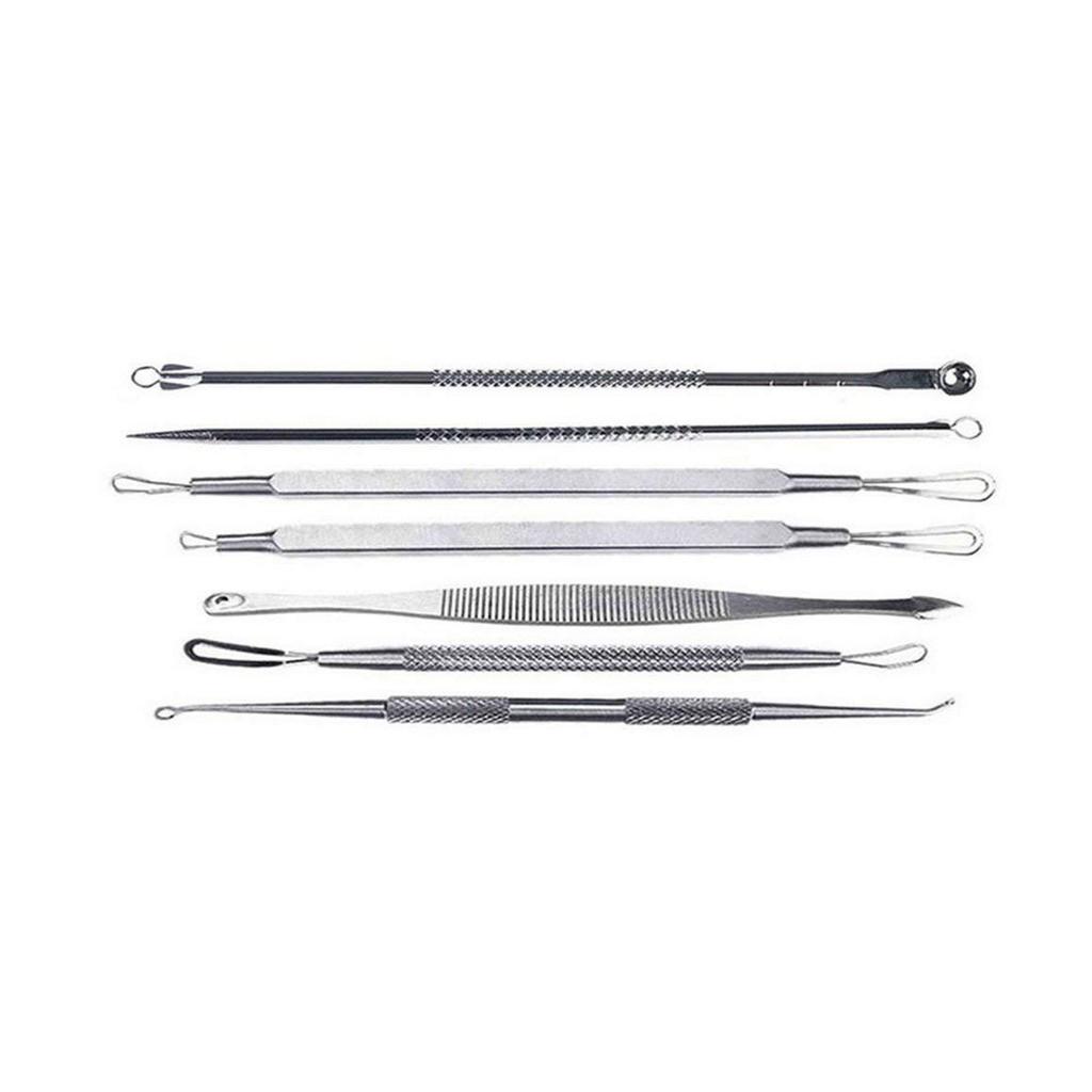 7Pcs/Set Stainless Steel Acne Facial Blackhead Removal Needle To