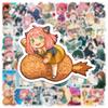 50pcs Cartoon Spy x Family Cute Stickers PVC Material DIY Notebook Children Daily Toys Scrapbook Waterproof Decorative Stickers.