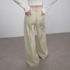 unifree American Retro Angel Wing Print Washed Loose Wide-Leg Casual Pants
