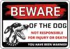 Beware of The Dog  Rottweiler You Have Been Warned Aluminum Sign  Outdoor Yard Warning Perfect for Fence Yard  Home Dec