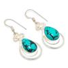 Santa Rosa Turquoise Gemstone 925 Sterling Silver Jewelry Earring 1.69 " F905
