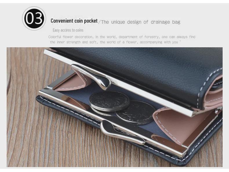 Portofel Scurt pentru Femei - Capacitate Mare, Design Moale Pliabil, Portmoneu Stil Japonez și Coreean pentru Studenți