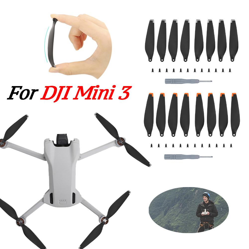 8pcs Mini Propellers Replacement Spare Propeller Drone Accessory with Screw Accessories Wing Blade Light Weight for DJI Mini 3