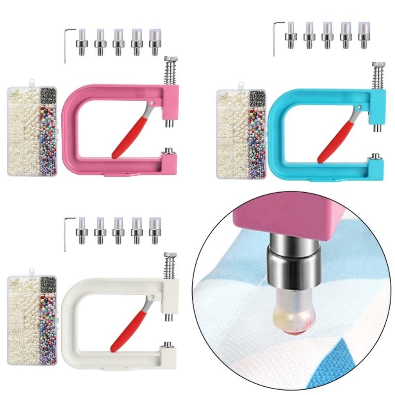 Bead Setting Machine Handmade Pearls Setting Machine Rivets Fixing Machine for Craft Hobbyists