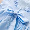 Girls' Summer Lace Embroidered Dress with Bow