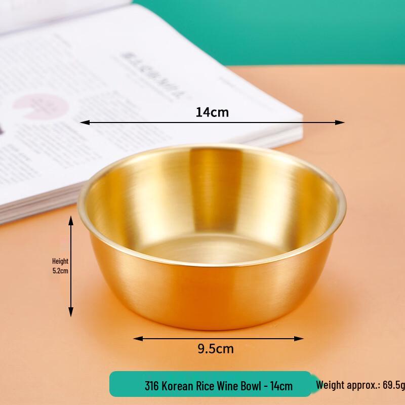ZhiShi Korean 316 Stainless Steel Rice Wine Bowl (10-Pack)