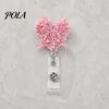 Rotating Badge Reel Nurse Reel, Funny Retractable Glitter Acrylic Name Tag Holder with Decorative Clip, Sparkly Cute ID Card for Teachers Student