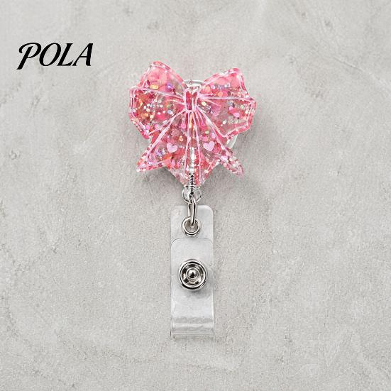 Rotating Badge Reel Nurse Reel, Funny Retractable Glitter Acrylic Name Tag Holder with Decorative Clip, Sparkly Cute ID Card for Teachers Student