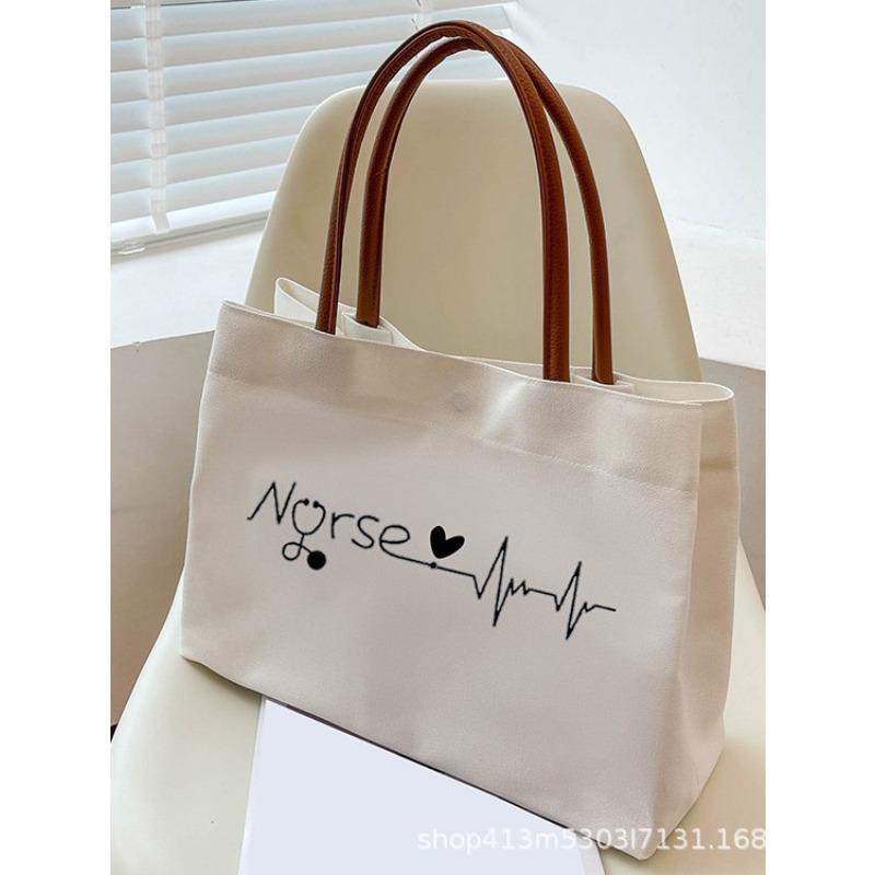 Сумка Женская Новая Холщовая Сумка Студентка Большая Вместимость Наплечная Сумка Универсальная Большая Вместимость Сумка белый