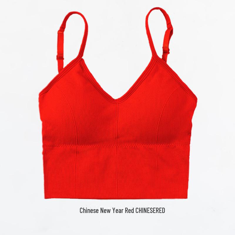 

Kaka Однотонний Середньої Довжини На Тонких Бретелях Без Кісточок Зручний Спортивний Бюстгальтер для Йоги 6685 Tight Latex