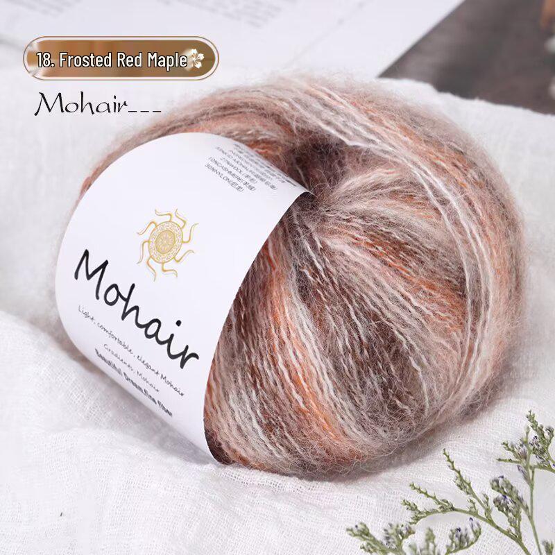 Gradientní melírovaná mohérová příze - 25g, Jemné pletení a háčkování, Doprava zdarma na celé balíčky