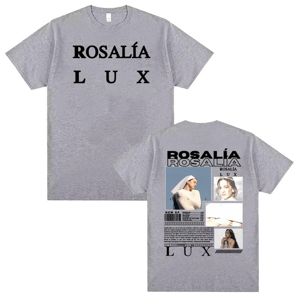 Singer Rosalia LUX New Album Tour Graphic T Shirt Men Women Vintage Aesthetic Short Sleeve Tshirt Cozy Summer 100 Cotton Shirt