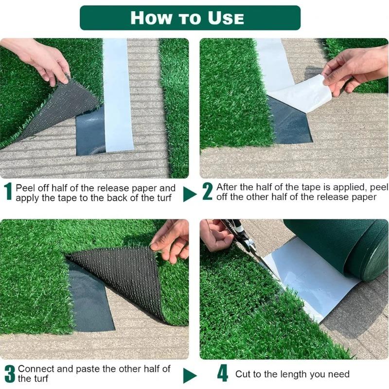 Self Adhesive New Type of Artificial Grass Seam Tape Garden Green Synthetic Lawn Carpet Fixed Connection Tape Garden Tool