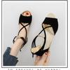 Summer new fashion fish mouth rear zipper wedge heel fashion casual large size women's one-size sandals