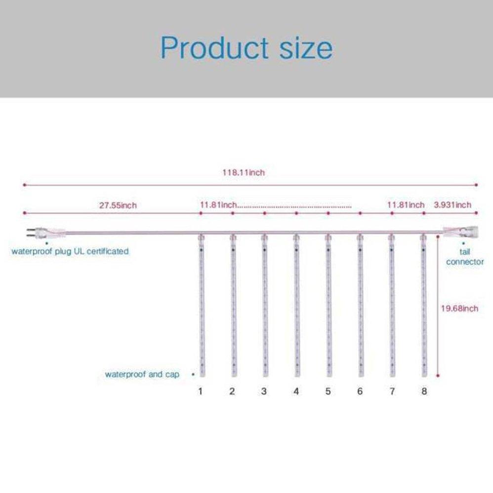 Buy MHSH 8 PCS 50cm LED Meteor Shower Light Garland Lights Fairy Lights