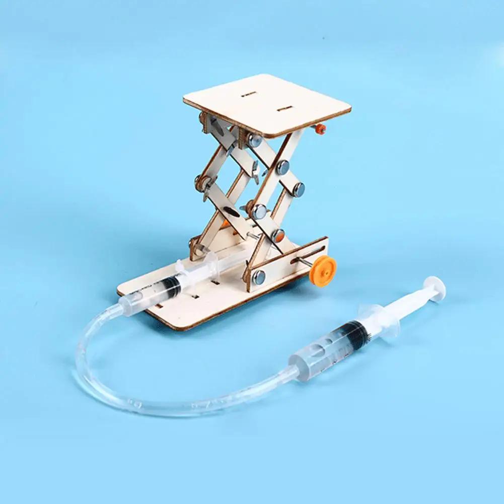 Kids DIY Science Toys Educational Scientific Experiment Kit Hydraulic Lift Table Model Physics School STEM Projects