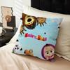 M-Masha And B-Bears Personalized Picture Text Home Decorative Pillows Household Gifts 45x45cm