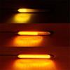 2×9.25" Universal Car LED Daytime Running Light Scan Waterproof Headlight Strip Sequential Flow Yellow Turn Signal White DRL Light