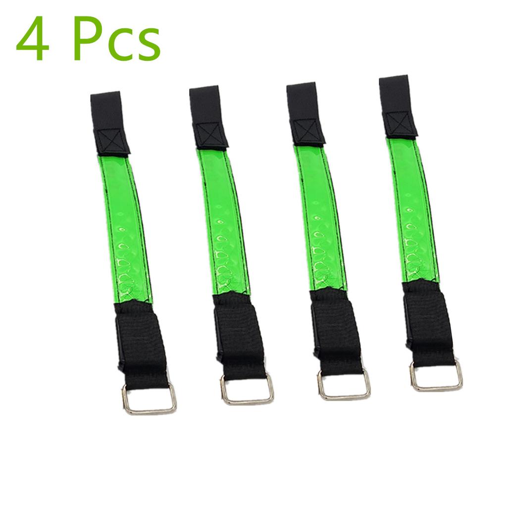 4x LED Flashing Light Wrist Band Glow Armband Reflector For Night Jogging Sports
