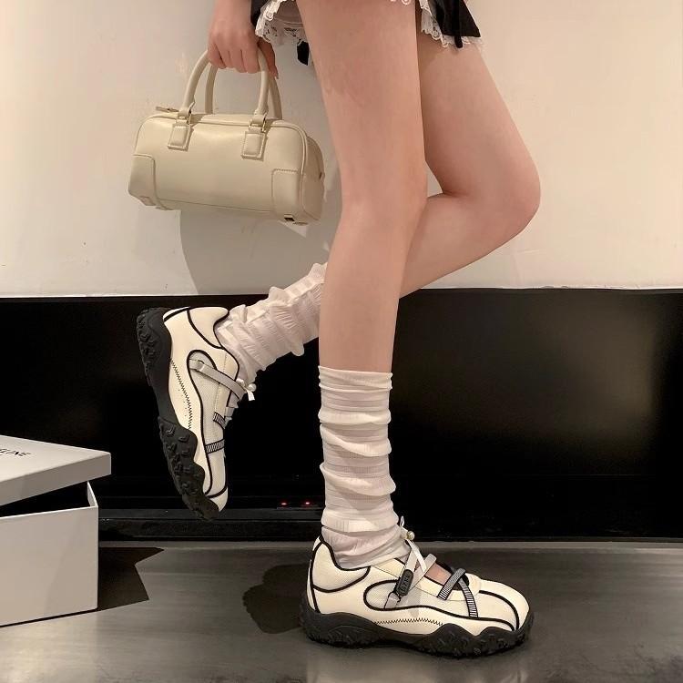 Mint summer 5.5 heightening ballet sneakers women's 2025 summer breathable Mary Jane platform casual sandals