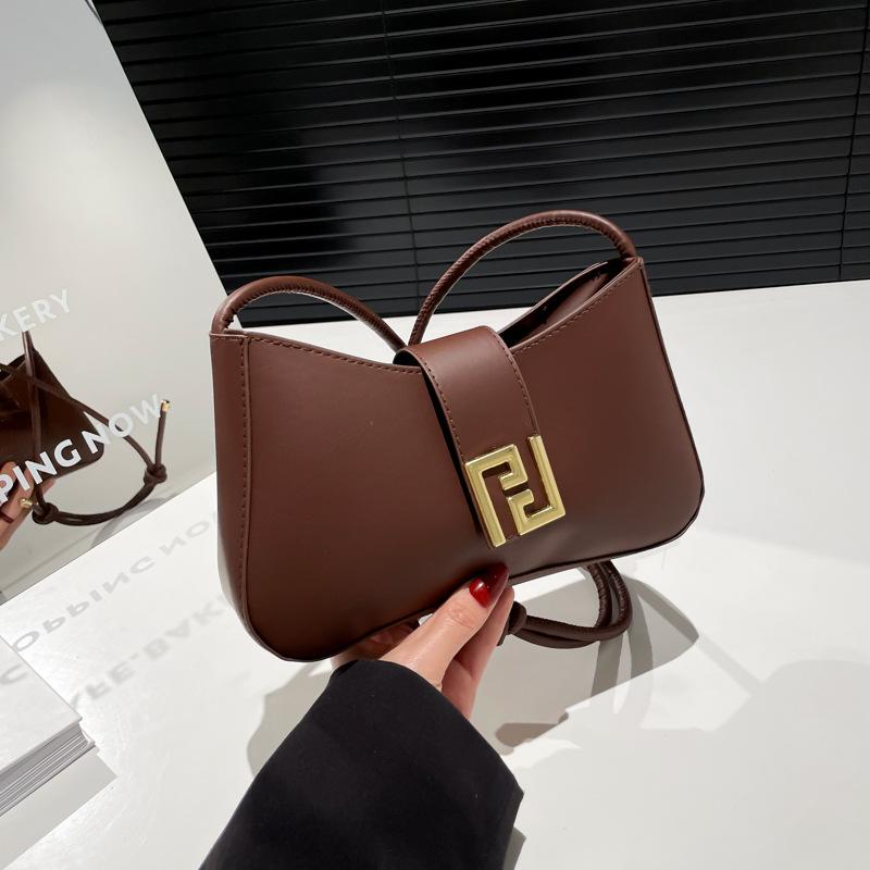 Niche simple baguette underarm bag women's 2025 new fashion versatile handbag elegant shoulder messenger bag
