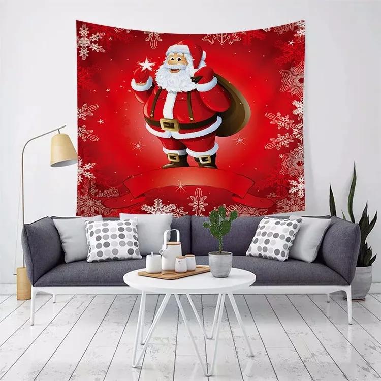 Christmas Pattern Tapestry Home Bedroom Living Room Wall Decoration Christmas Theme Tapestry