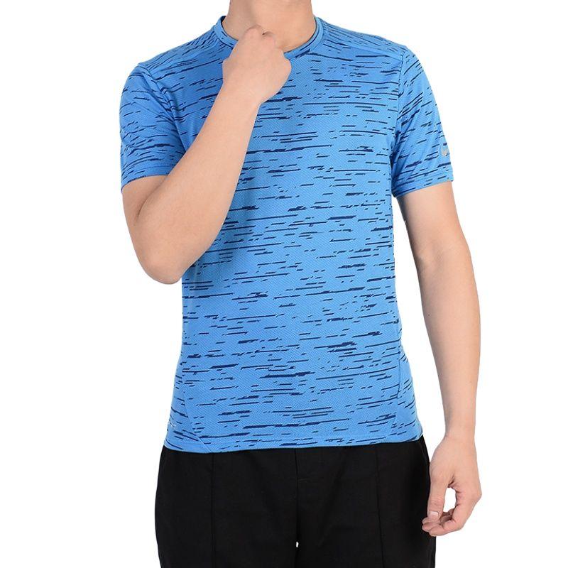 Nike Dri-Fit Breathable Round Neck Casual Short Sleeve T-Shirt Men Tops Blue 800809-435