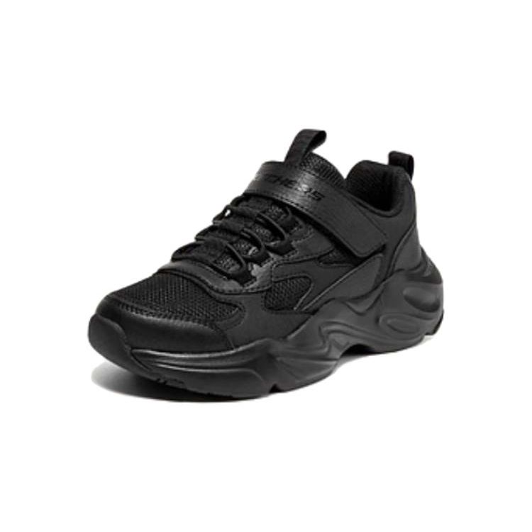 Skechers Comfortable Versatile Classic Shock Absorbing Durable Low Top Casual Shoes Kids Sneaker Black 405204L-BBK