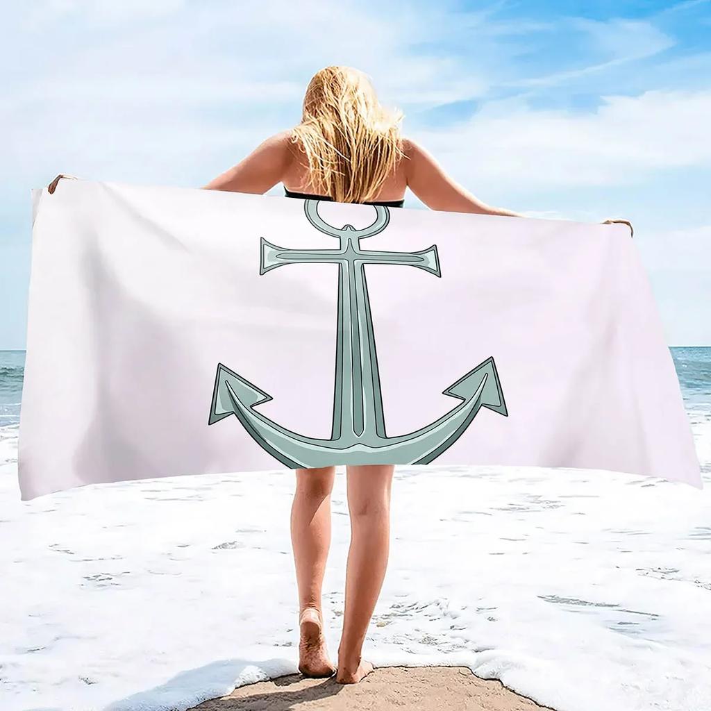 Anchor Beach Towel Sand Free Microfiber Oversized Large Beach Towels  Absorbent Lightweight Soft and Quick Dry Towels for Men