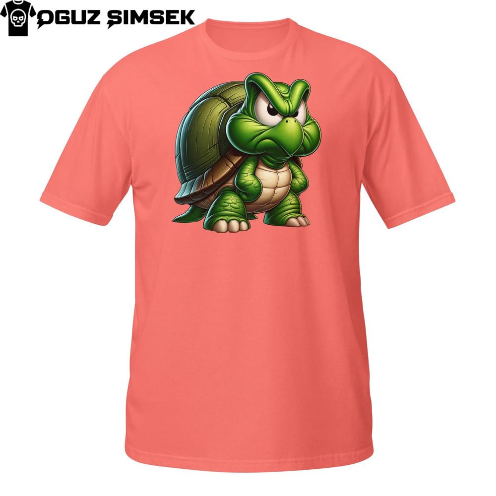 

Mad Turtle Shirt – Humorous Angry Cartoon Sea Creature Graphic Tee S