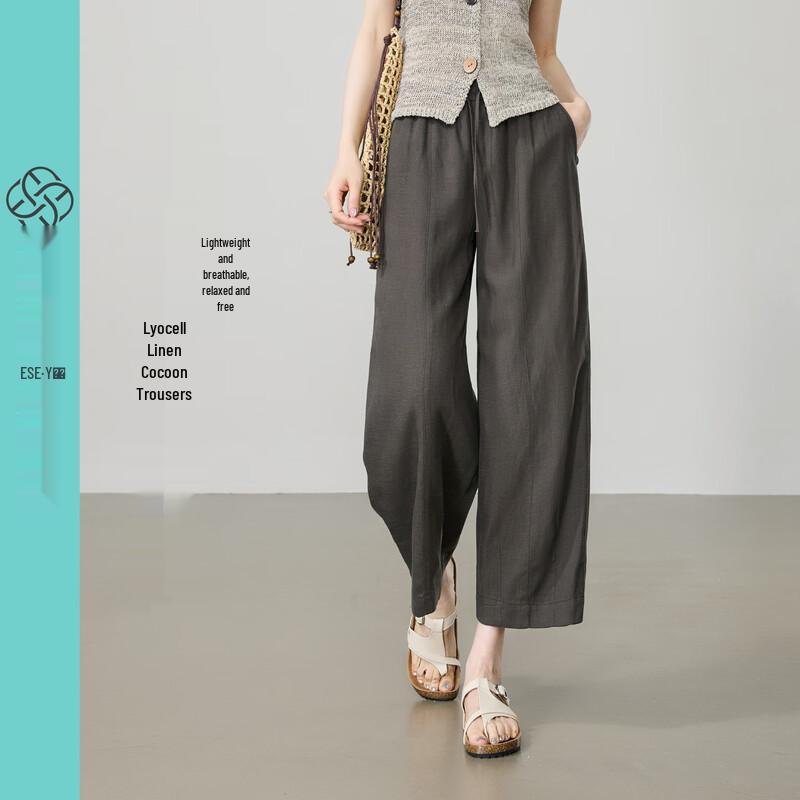 Women s Lyocell Linen Harem Cropped Pants 27