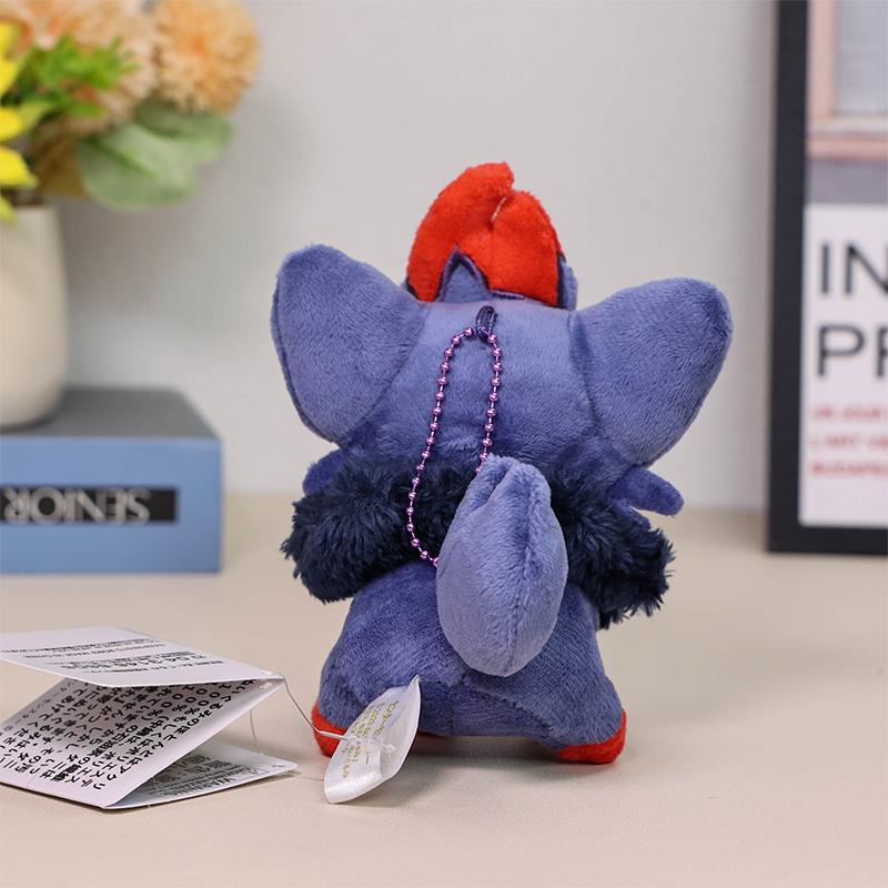 13cm Hisuian Zorua Plush Keychain Soft Stuffed Animal Pendant Cute Doll Toy Gift