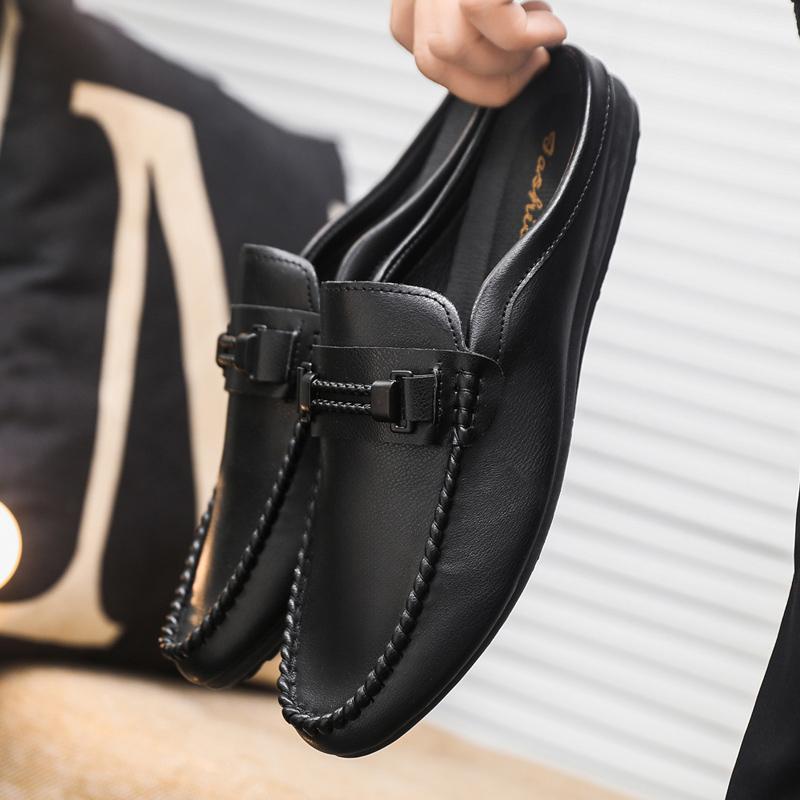 Summer Men Half Slippers Breathable Lightweight Man Casual Shoes Comfortable Walking Sneakers Non-slip Flats Lazy Shoes